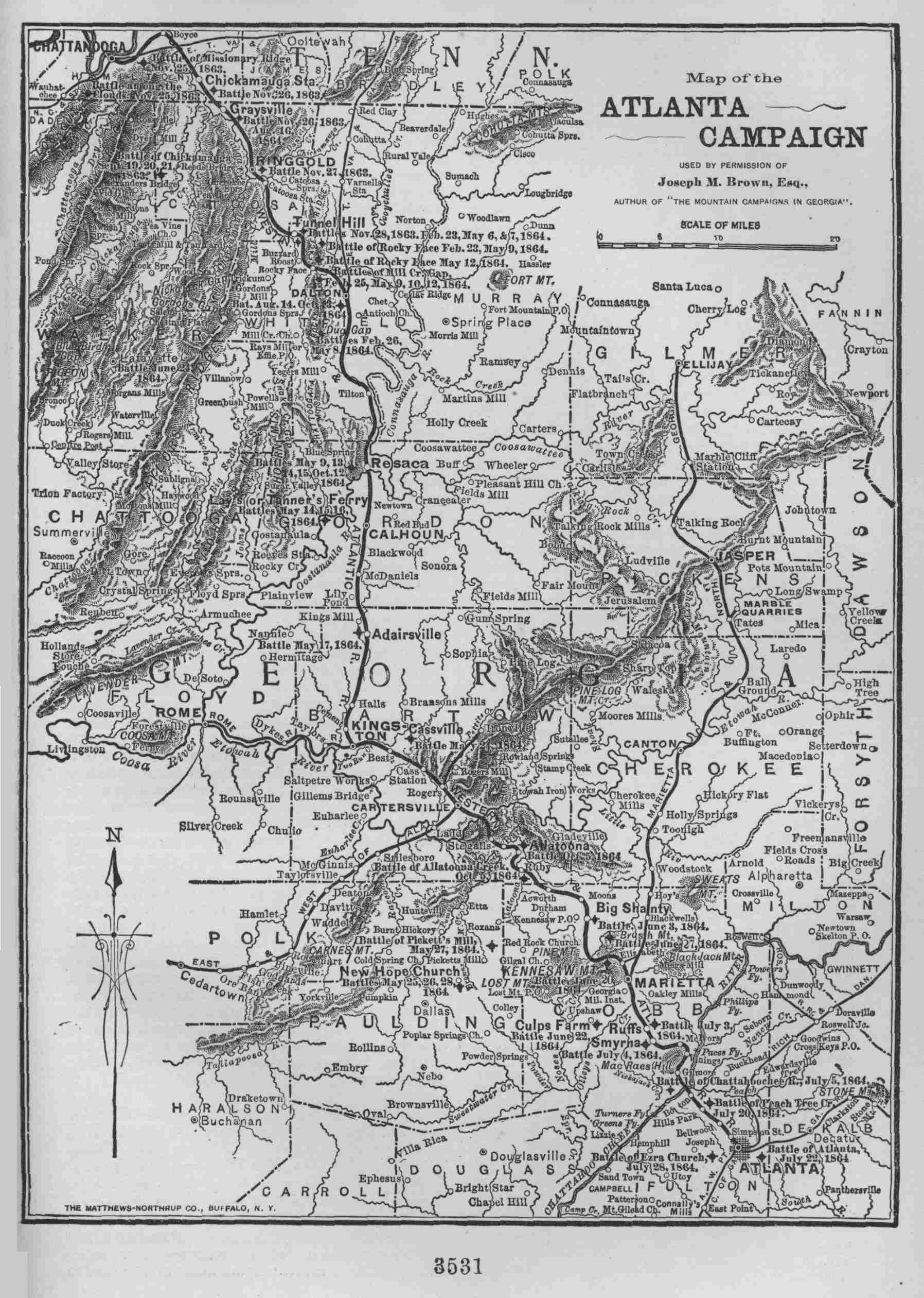 Map of the Atlanta Campaign. Page 331.