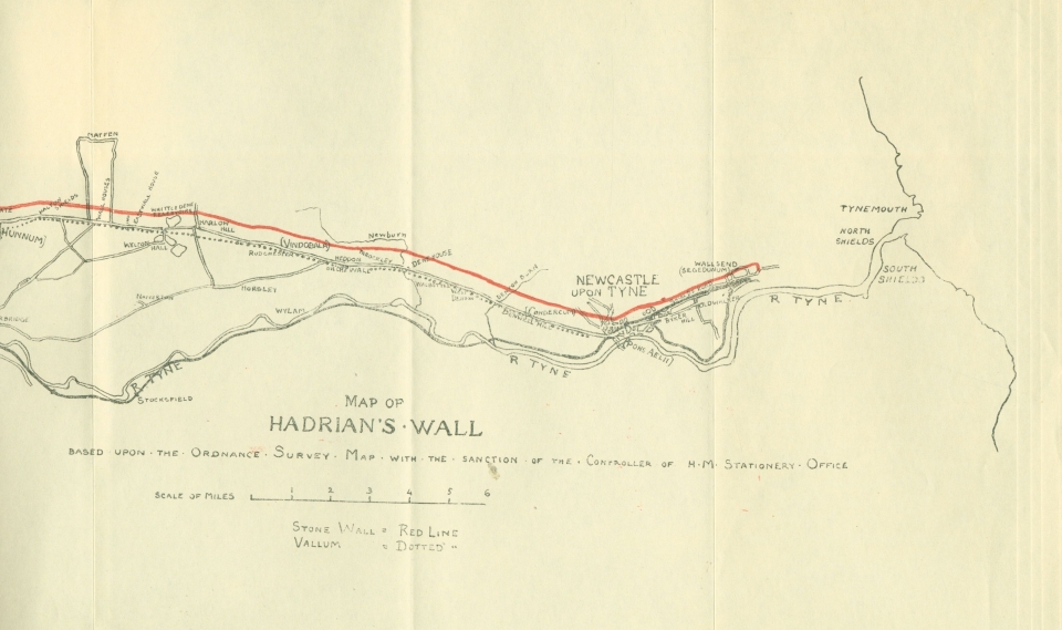 Map of Hadrian's Wall